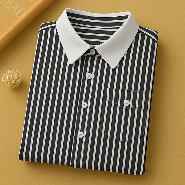 Men's Black Lining Regular Fit Shirt - Merinowear