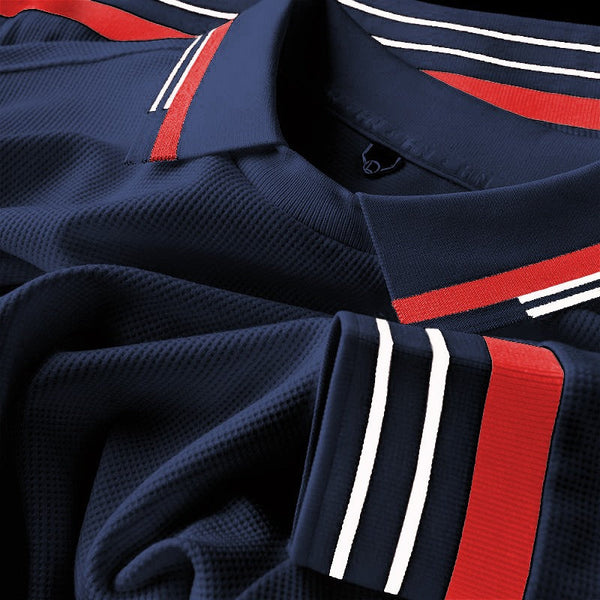 Navy Blue Imported Full Sleeve Polo T-Shirt - Merinowear