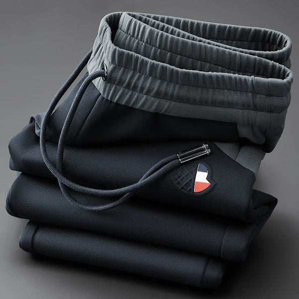 Merinowear Navy Joggers with Grey Waistband – Sleek & Comfortable