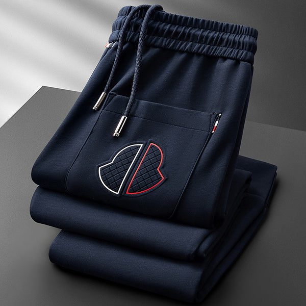 Merinowear – Navy Quilted Logo Premium Joggers