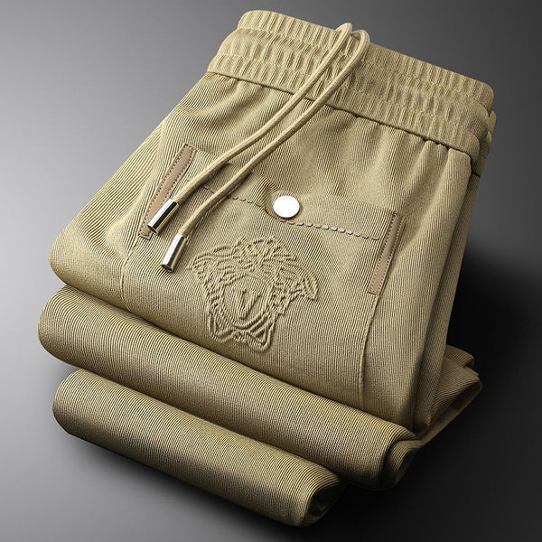 Men's Premium Brown Textured Jogger Pants | Smart Casual Comfort