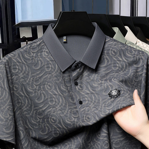 Merinowear Textured Grey Polo T-Shirt – Timeless & Versatile Style