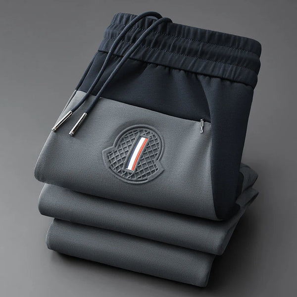 Merinowear Grey & Black Contrast Joggers – Premium Everyday Wear