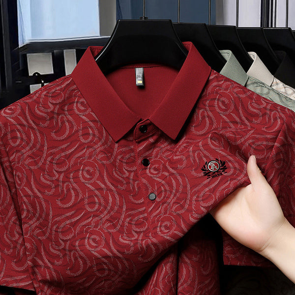 Merinowear Textured Red Polo T-Shirt – Bold & Stylish Comfort