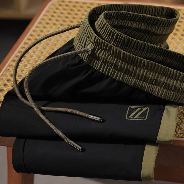 Merinowear Black & Olive Joggers – Premium Comfort with Bold Contrast