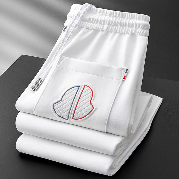 Quilted Heart Premium Joggers – White