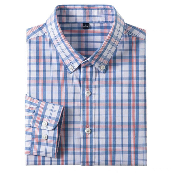 Men's Sky Blue Checks Full Sleeve Shirt - Merinowear