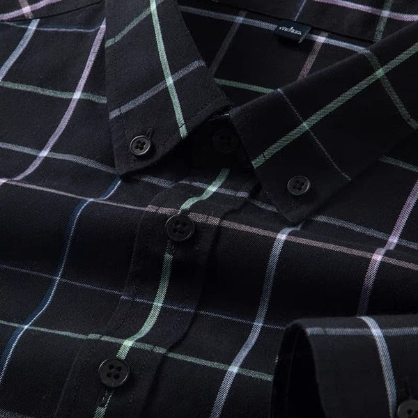 Men's Black Checks Full Sleeve Shirt - Merinowear