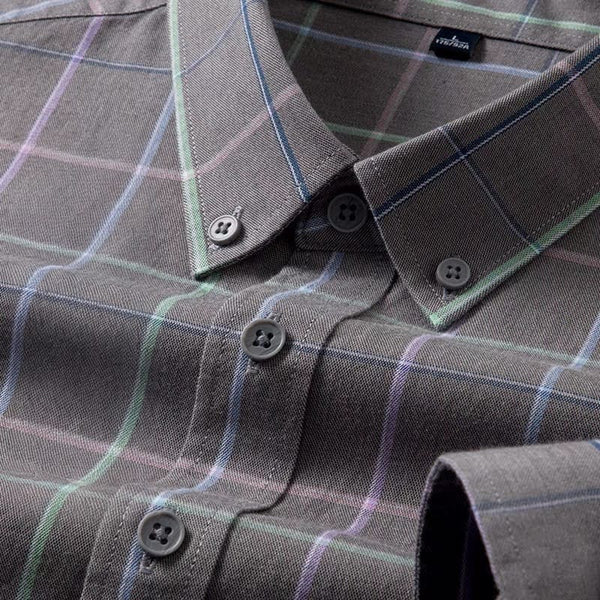 Men's Brown Checks Full Sleeve Shirt - Merinowear