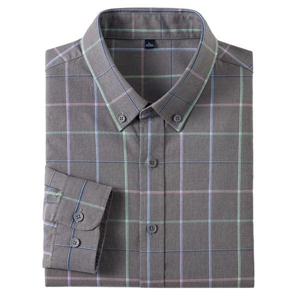 Men's Brown Checks Full Sleeve Shirt - Merinowear