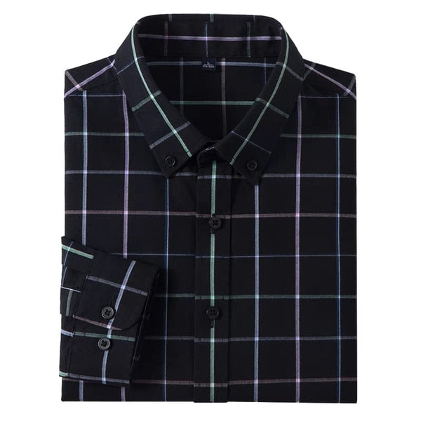 Men's Black Checks Full Sleeve Shirt - Merinowear