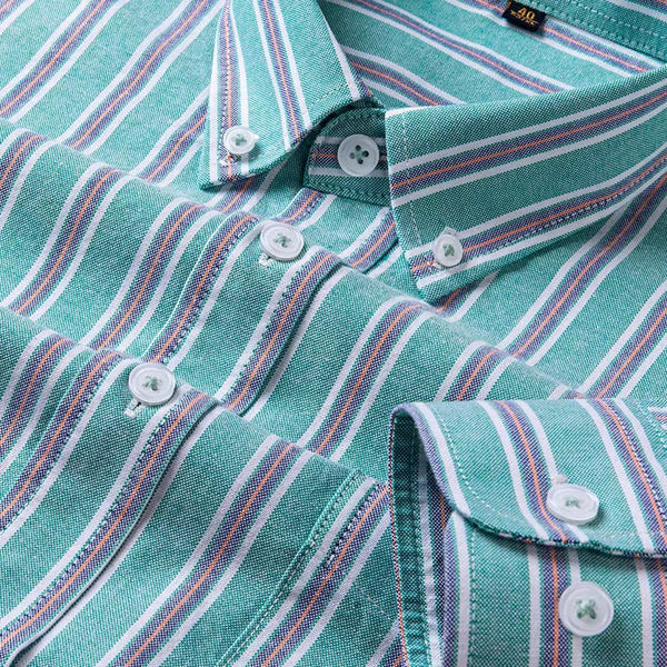 Men's sky Blue Striped Full Sleeve Shirt - Merinowear