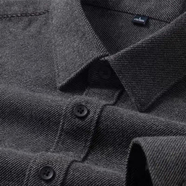 Men's Black Brushing Regular Fit Full Sleeve Shirt - Merinowear