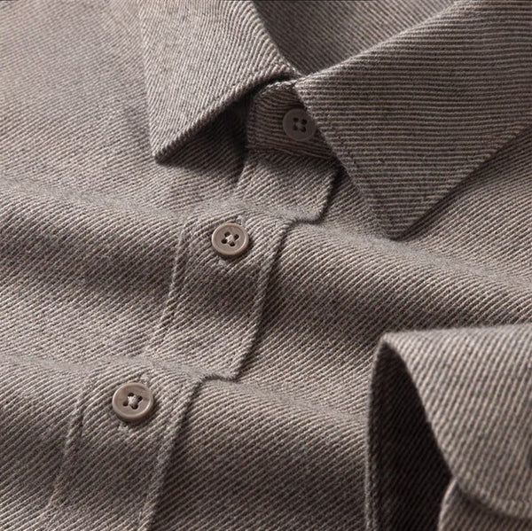 Men's Brown Brushing Regular Fit Full Sleeve Shirt - Merinowear