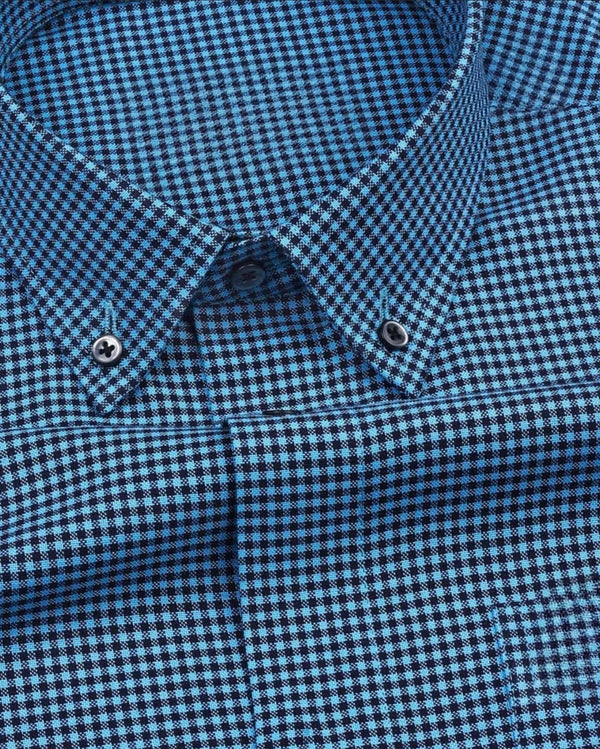 Men's Grey Regular Fit Checks Full Sleeve Shirt - Merinowear