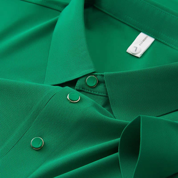 Self Dark Green Stitchless Half Sleeve Polo T-shirt - Merinowear