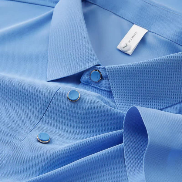 Men's Sky Blue Stitchless Half Sleeve Polo T-shirt - Merinowear
