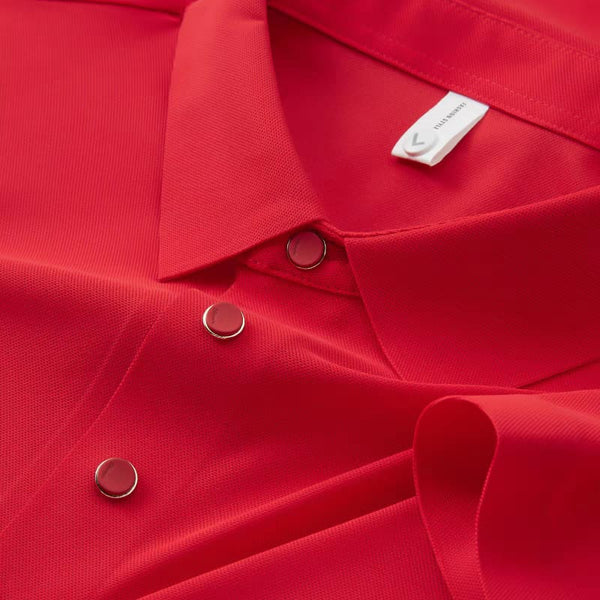 Men's Soft Red Stitchless Half Sleeve Polo T-shirt - Merinowear