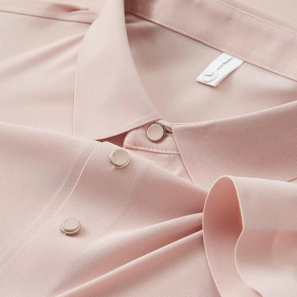Men's Soft Pink Stitchless Half Sleeve Polo T-shirt - Merinowear