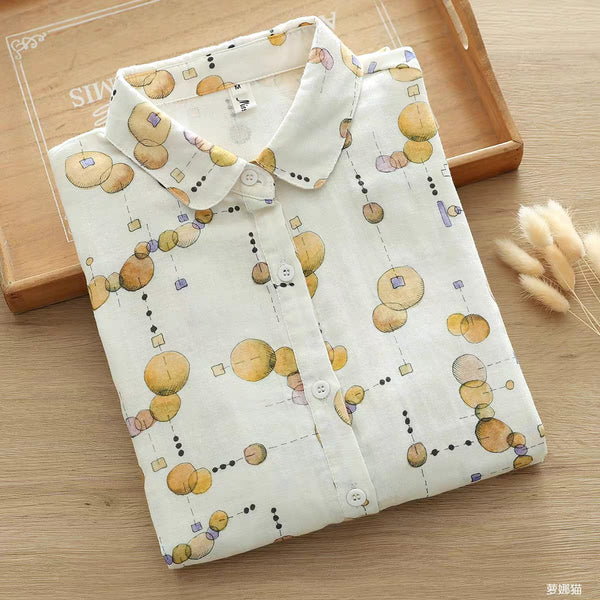 Men's White Printed Regular Fit Full Sleeve Shirts - Merinowear