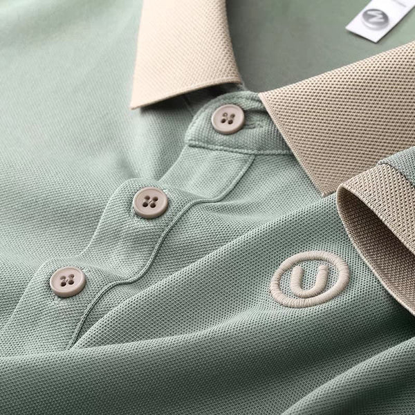 Men's Pista Green U Logo Half Sleeve T-Shirt - Merinowear
