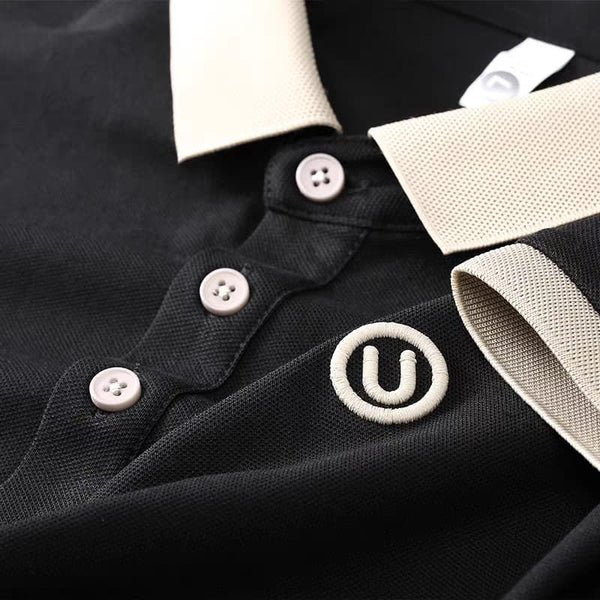 Men's Black U Logo Half Sleeve T-Shirt - Merinowear