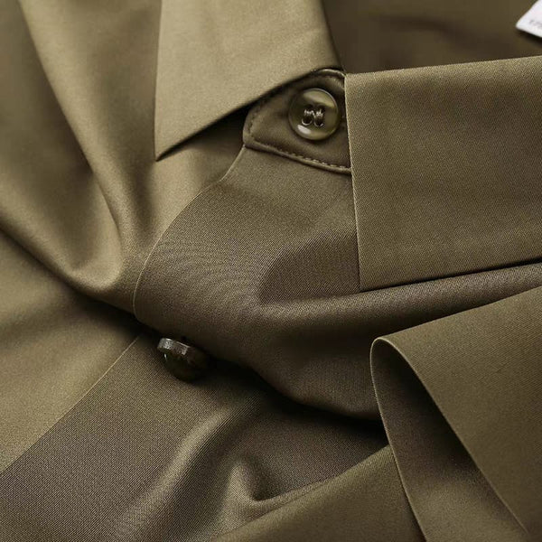 Men's  Coffe Shatin Half Sleeve Shirt - Merinowear