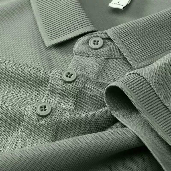 Men's Pista Green Saltbox Seamless Ribbed Polo T-Shirt - Merinowear