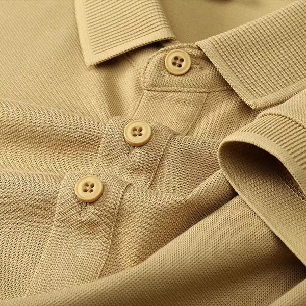 Men's Dark Brown Saltbox Seamless Ribbed Polo T-Shirt - Merinowear