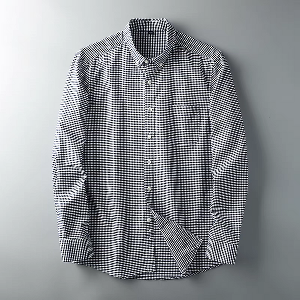 Men's Black Checked Full Sleeve Shirt - Merinowear
