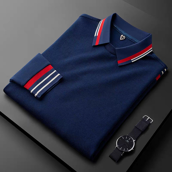 Navy Blue Imported Full Sleeve Polo T-Shirt - Merinowear