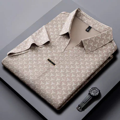 Men's Brown Stitchless Polo T-Shirt - Merinowear