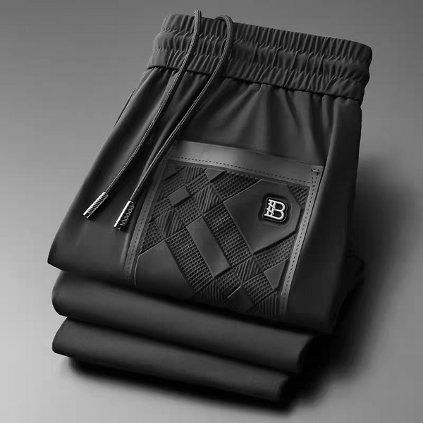 Merinowear Black Luxe Embossed Pocket Joggers